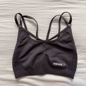 Gymshark Black Seamless Double-Strap Sports Bra